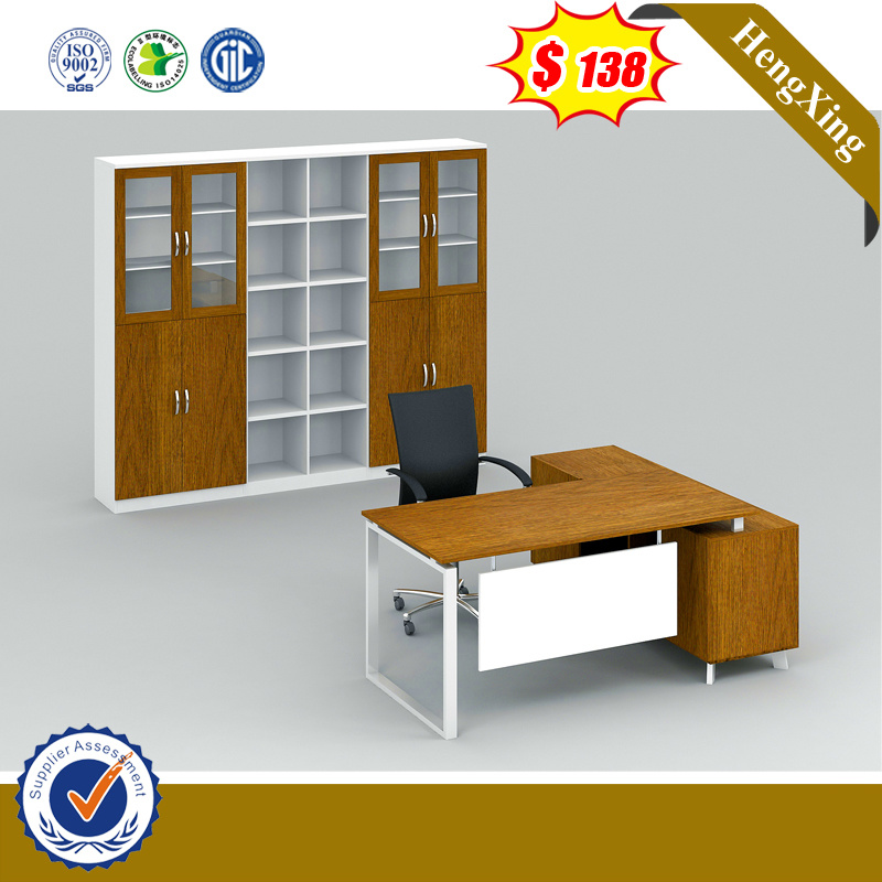 Factory Melamine Wooden Library School Furniture L Shape Office Table