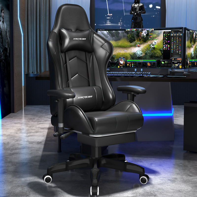 Home Office Comfortable Game Chair Gaming Chair PC Computer Gaming Chair with Footrest
