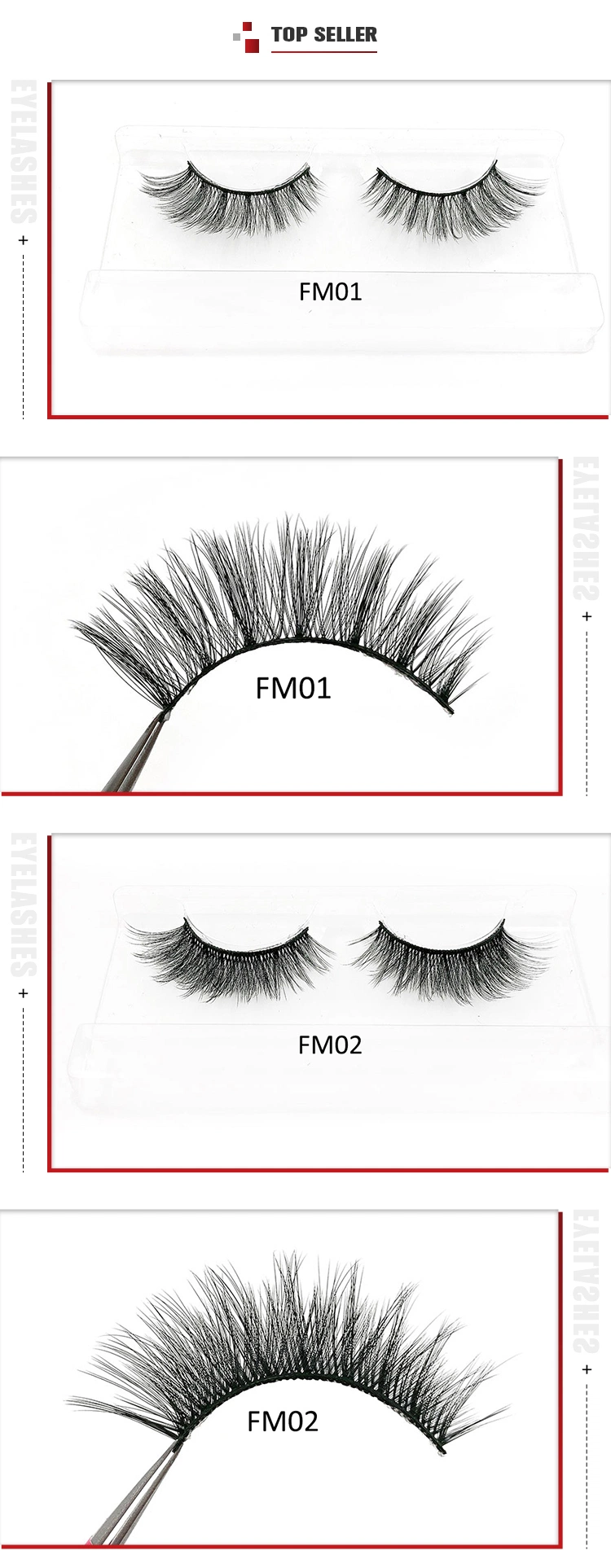 Lashwholesale Vendor Clear Bulk Factory Vendor Real Soft Hair 3D Faux Mink Eyelashes with Custom Packaging