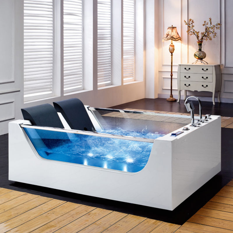 Indoor Freestanding Glass Acrylic Jakuzzi Apollo Massage Bathtub New Models