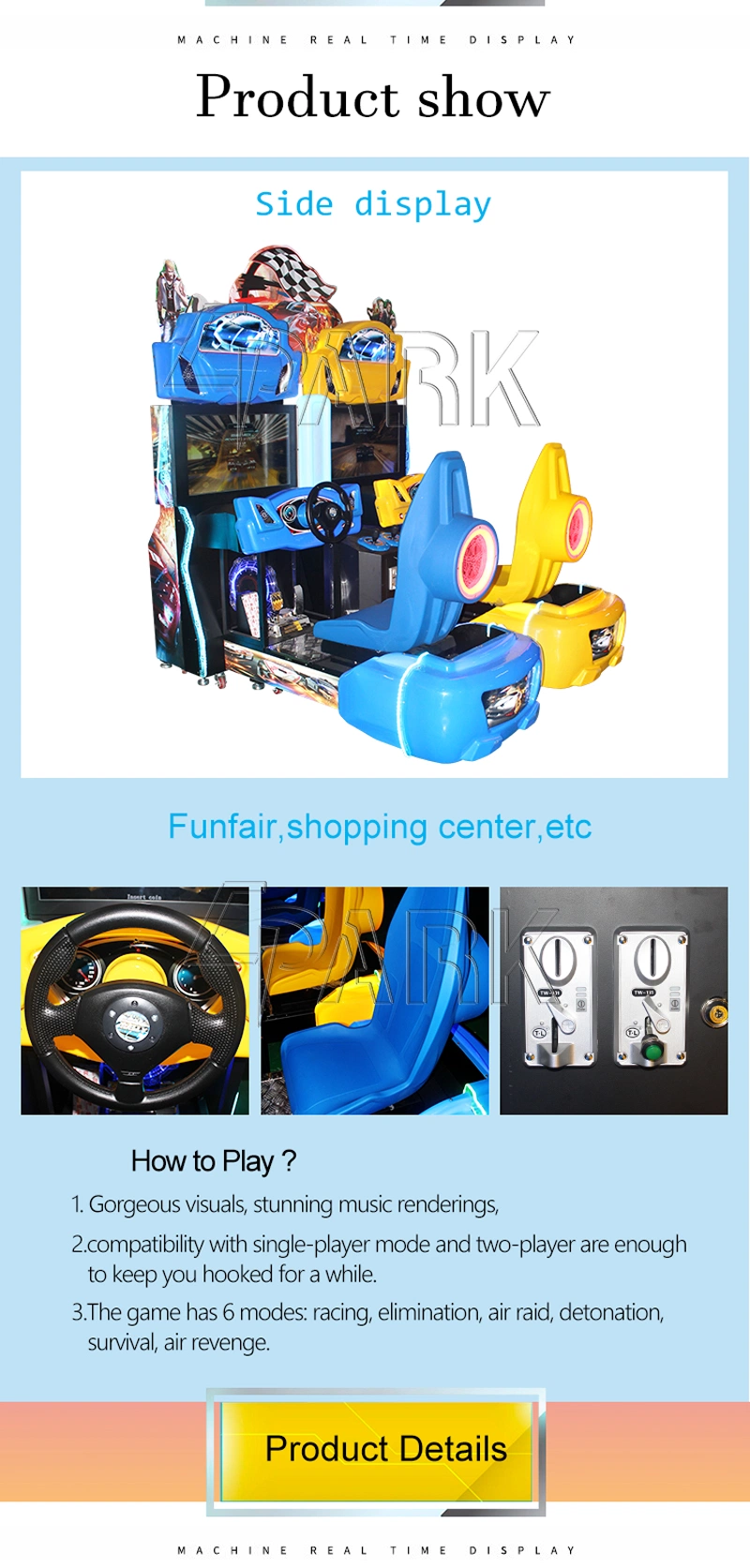 2020 Epark New Design 3D Drifting Racing Video Arcade Game Machine for Game Center Retail