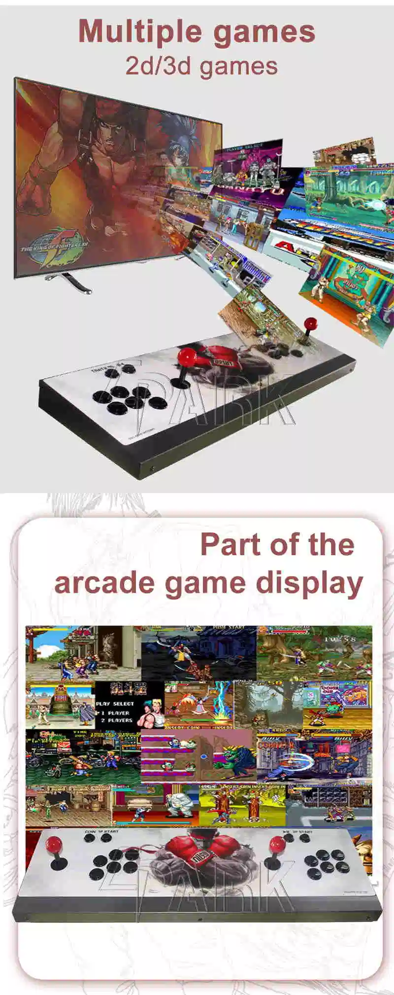 Epark Low Price Wholesale Home Using Play Fighting Game Station Arcade Console