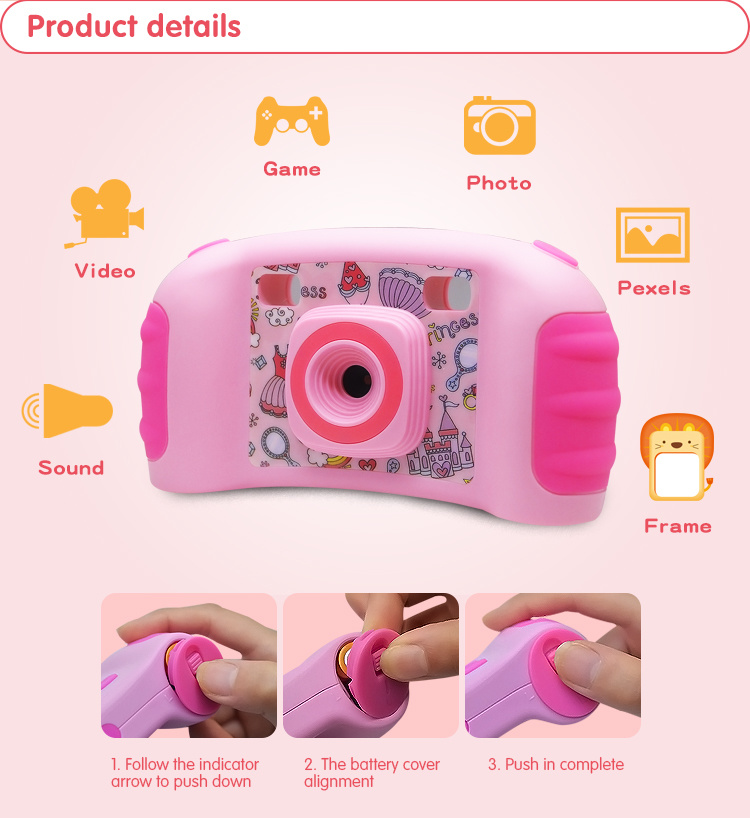 Model Tdc-1330g 1.77" TFT 1.3 Mega Pixels Kids Game Camera