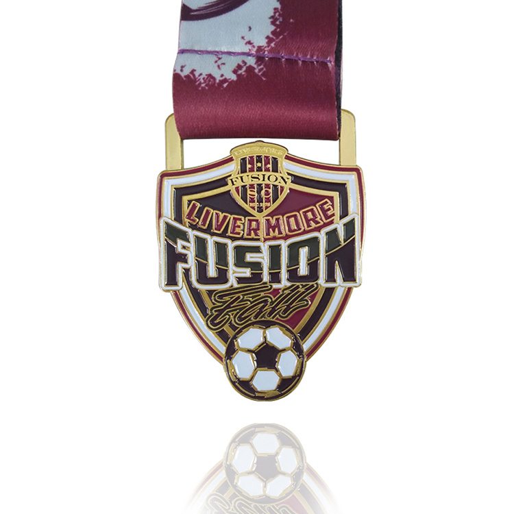 3D Custom Made Soccer Glitter Football Medal