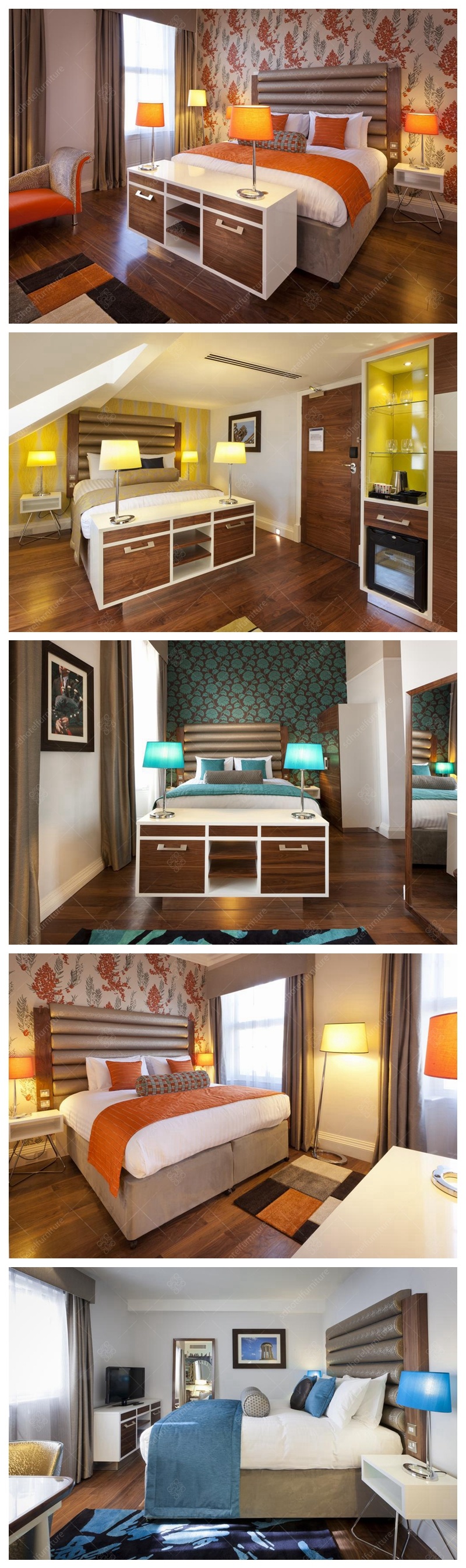 Customized Artistic Design Fashion Hotel Bedroom Furniture Sets