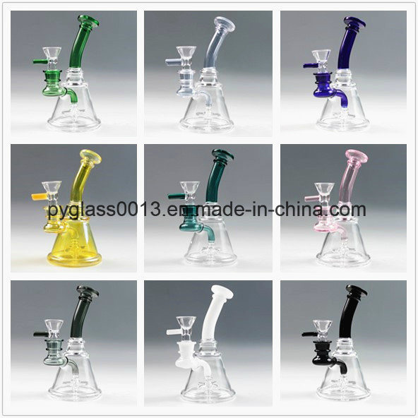 Custom Creation Straight Colorful Incycler Glass Smoking Water Pipe