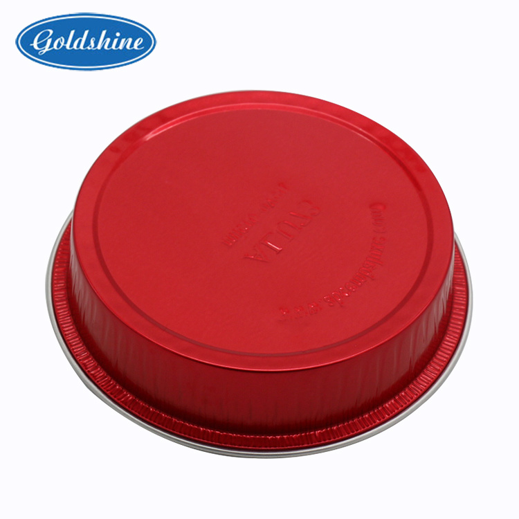 Small Takeaway Round Color Aluminum Foil Container for Baking Cake Bread