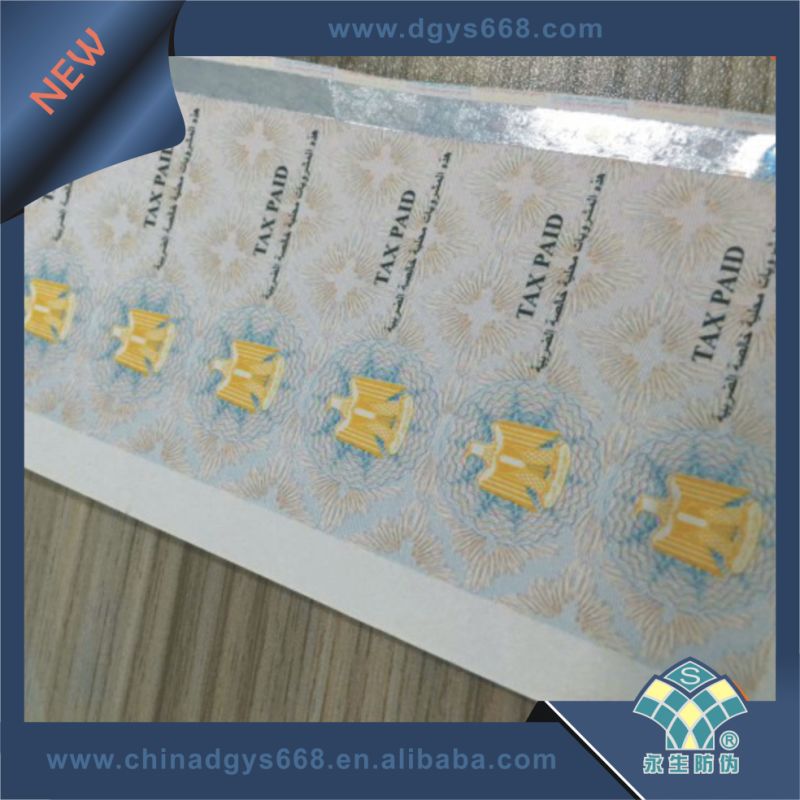 Custom Color Changeable Hohogam Foil Stamping Sticker with Qr Code