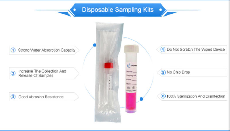 Disposable High-Quality Collection Flocked Nasal Testing Swab Transport Medium