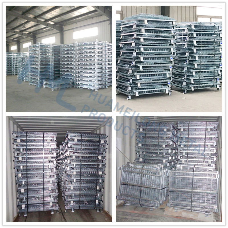 Heavy Duty Industrial Folding Collapsible Metal Pallet Stillage Cage Manufacturer