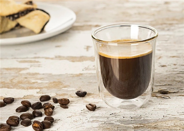 Mouthblown Borosilicate Double Wall Espresso Glass Coffee Cup