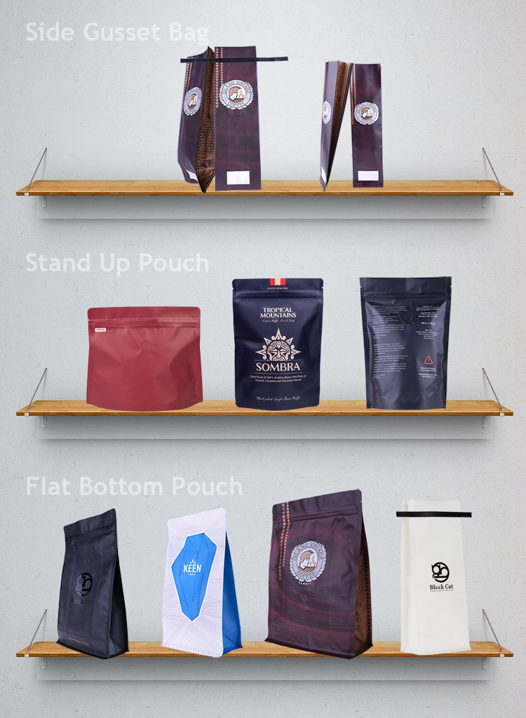 Custom Factory Wholesale Food Grade Plastic Coffee Bag