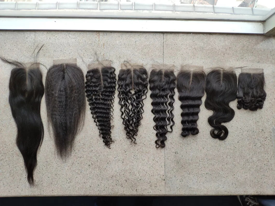 Angelbella Wholesales Lace Closures 1b# Natural 4X4 Remy Hair Closures