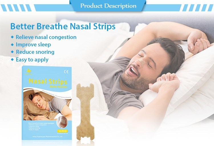 China Manufacture Nose Patch Reduce Snoring Nasal Strips