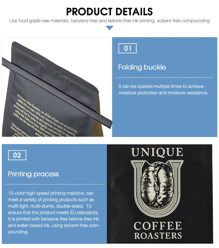 2020 Hot Sell CE Approved Printed Laminated Frosted Tin Tie Flat Bottom Coffee Bags