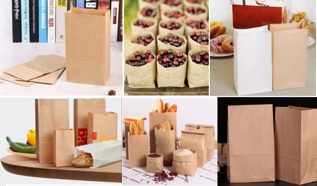 Food Bread Paper Bag Making Machine with Two Color Printing