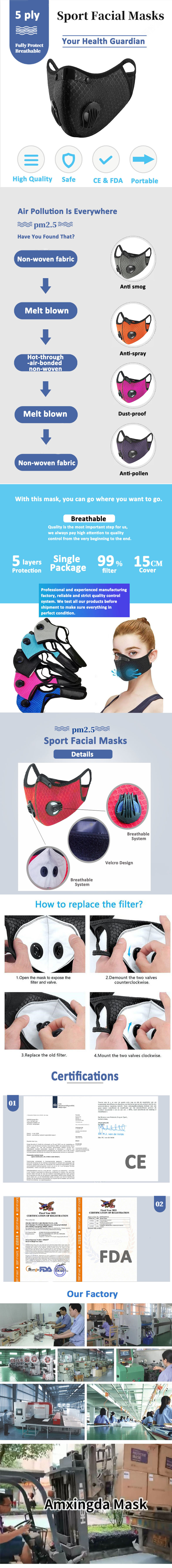 High Quality Washable Reusable Face Mask Facial Masks Mask