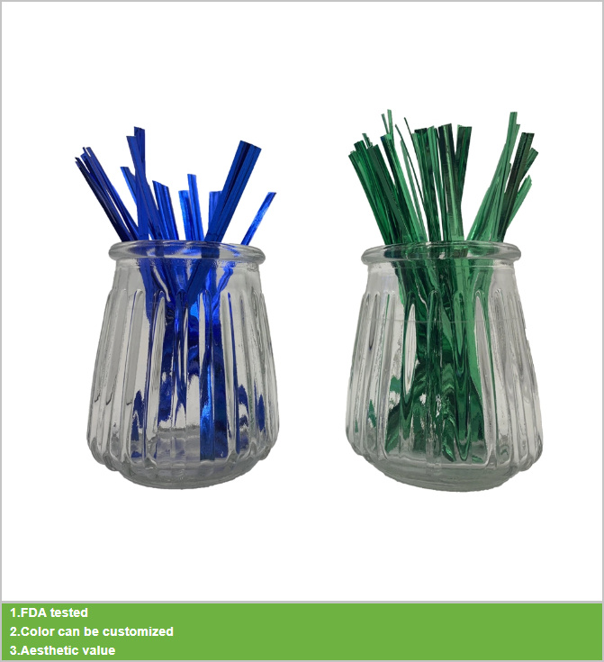 Factory Supplier Customized Color PE Plastic Single Wire Twist Ties