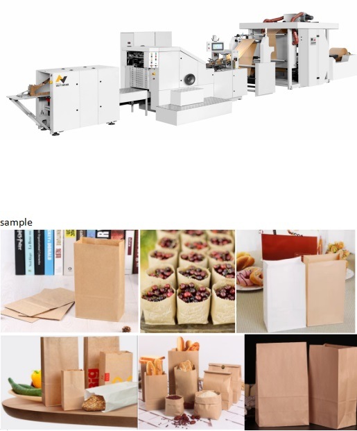 Food Bread Paper Bag Making Machine with Two Color Printing