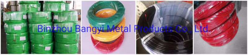 Corrosion Resistance Red Strand Plastic Coated Steel Wire Rope