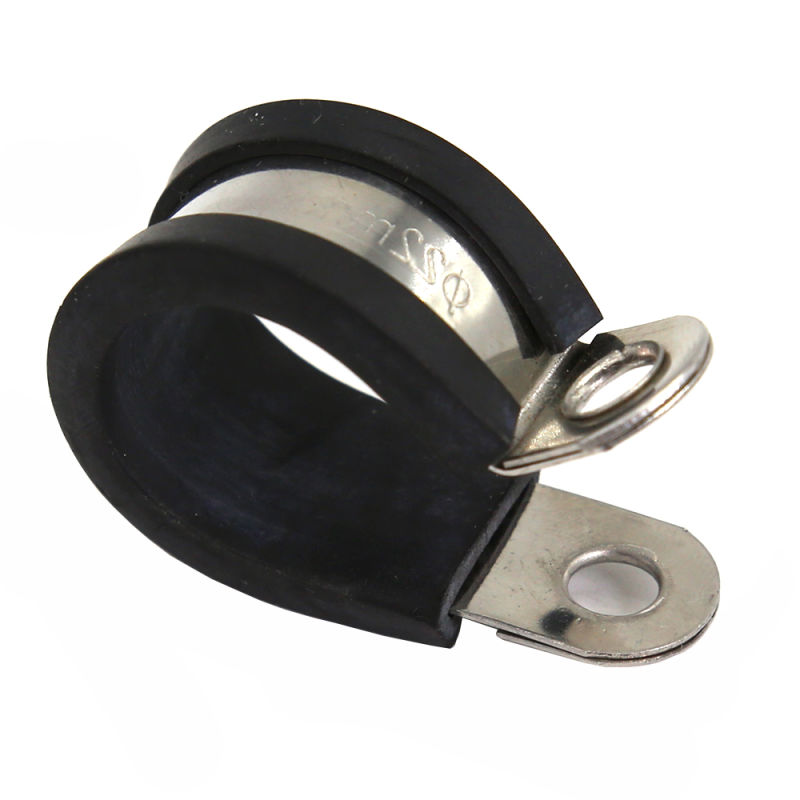 Stainless Steel Rubber Lined P Clip Pipe Hose Fastener Clamp