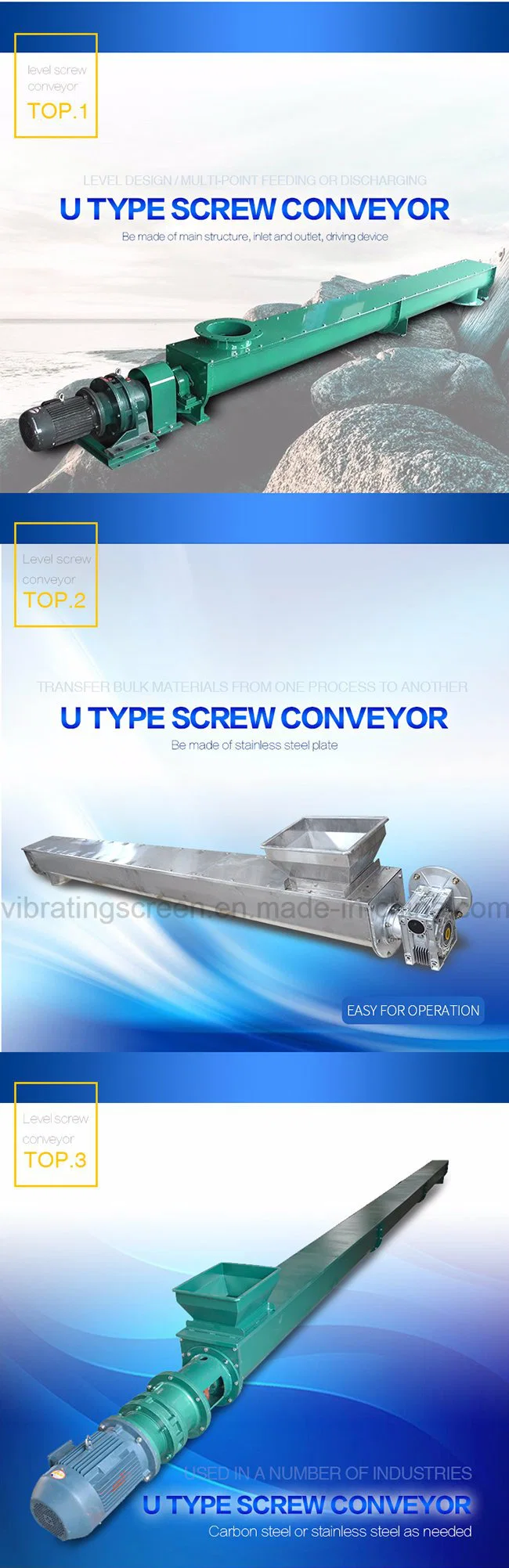 Inclined Screw Conveyor System for Material Handing