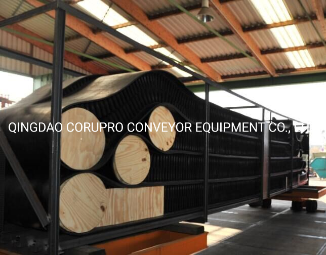 Wear Resistant Inclined Corrugated Sidewall Rubber Conveyor Belt