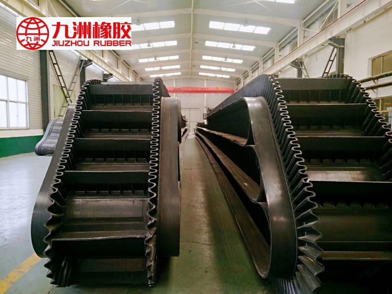 Wk160 Cleated Sidewall High Incline Conveyor Belt