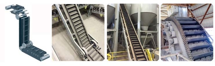 Corrugated Incline Cleat Sidewall Conveyor Belt
