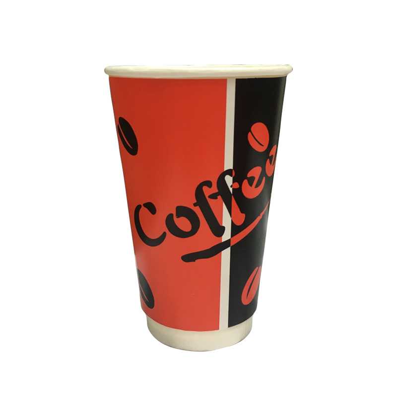 Throw Away Eco Friendly Paper Cups Double Wall Hot Coffee Cups
