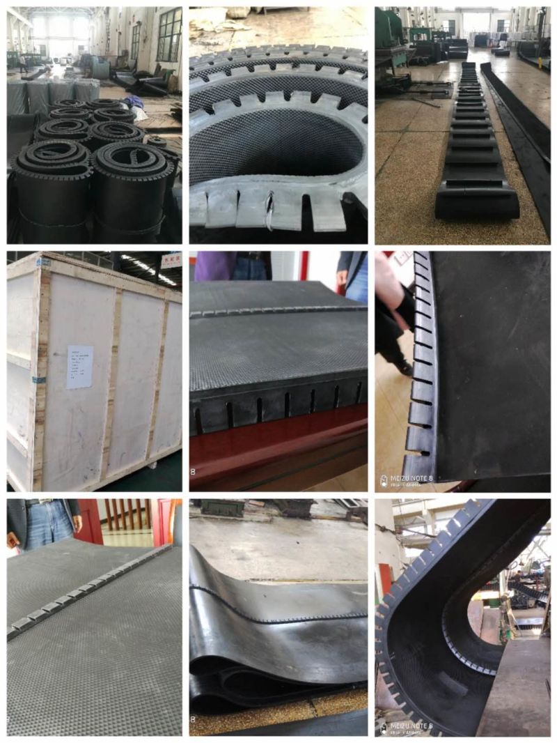 Black Sidewall Conveyor Belt with Guide for Coal Feeder Mining Use