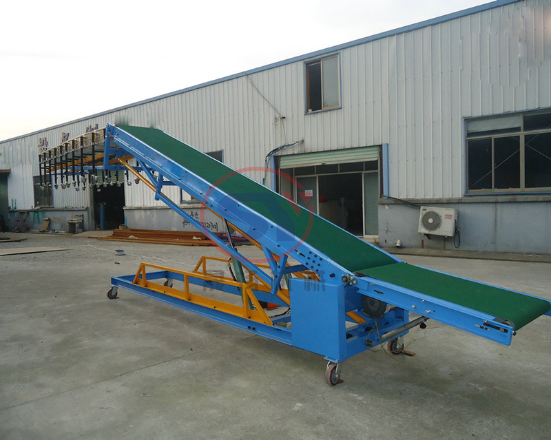 Motor Driven Acclivitous Incline Cleated Rubber Belt Conveyor Flexible Type