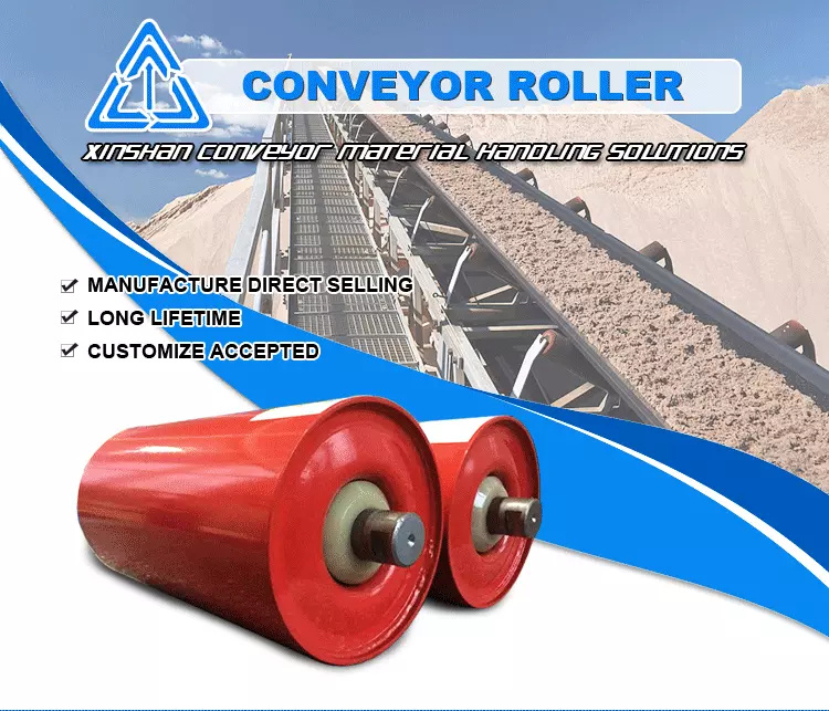 Damper Roller for Stone Crusher Conveyor Belt Roller/Rubber Coated
