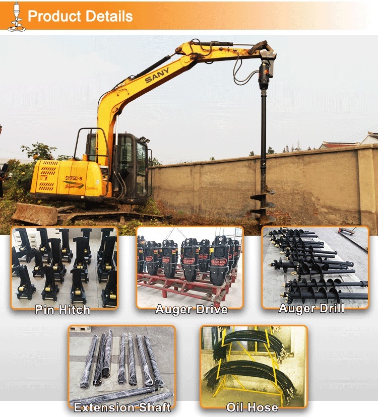 Small Machine Auger Drilling Tree Planting Earth Auger for Sale