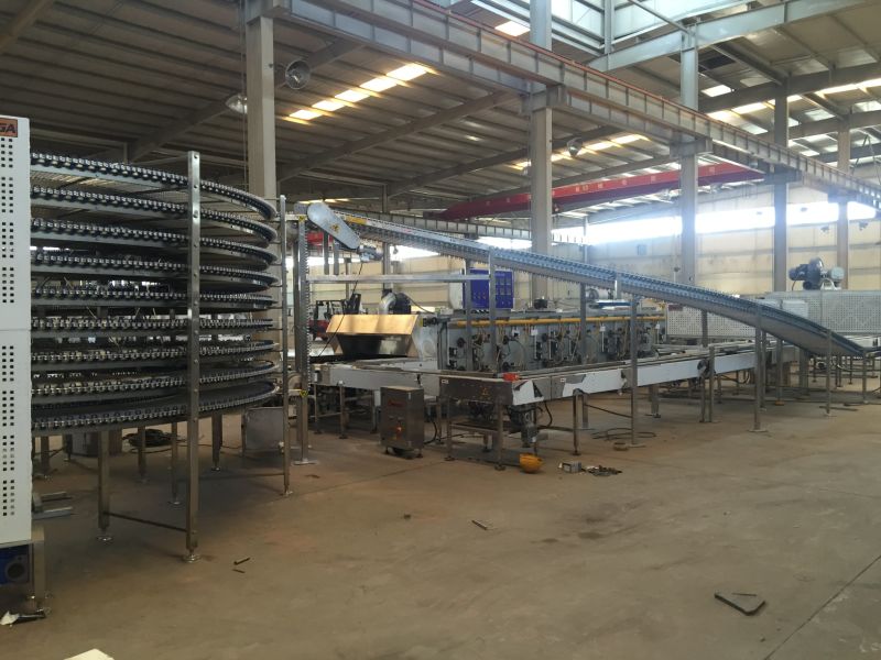 Heavy Duty Industrial Screw Circular Spiral Conveyor Belt for Bread Toast Company