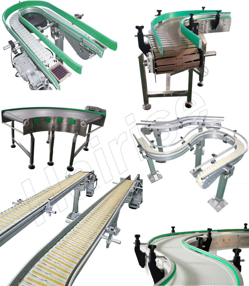 Customized 90 Degree Curve Belt Conveyor for Conveying Biscuits, Bread Products