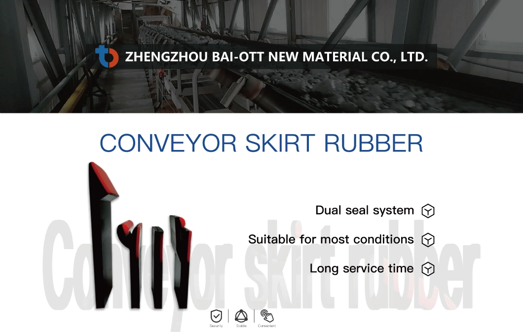 Polyurethane Side Skirt Rubber Seal for Conveyor Belt System