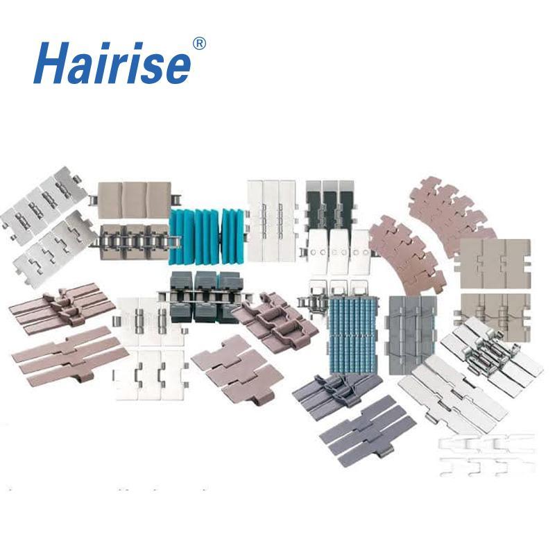 Hairise Slat Top Chain with Rubber for Inclined Bottle Conveyor