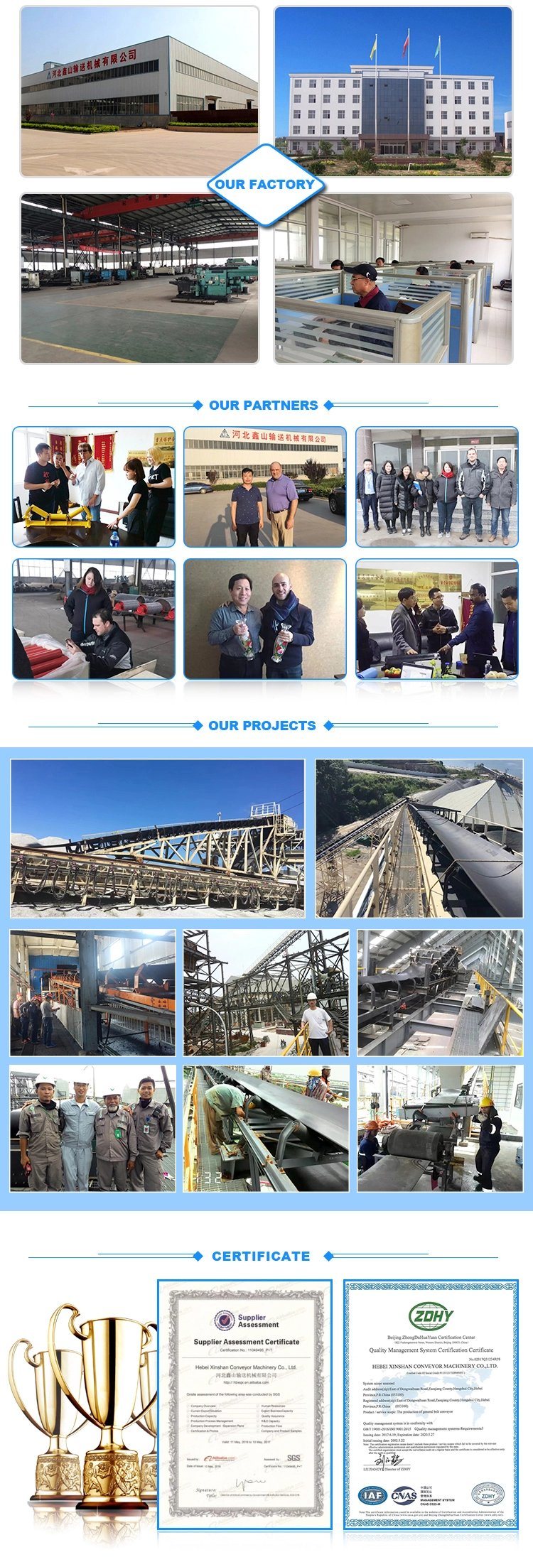 Belt Conveyor Accessory Steel Conveyor Roller Made in China