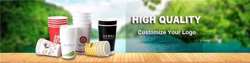 Customized Processing of Disposable Paper Cups, Color Printing Logo Drinking Cups