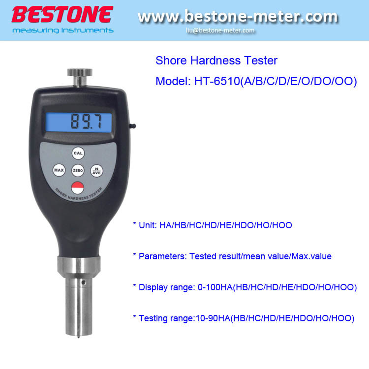 Rubber Shore Durometer, Shore Hardness Tester Ht-6510oo Bluetooth Data Adapter with Software Ht-6510 a/B/C/D/E/O/Do/Oo
