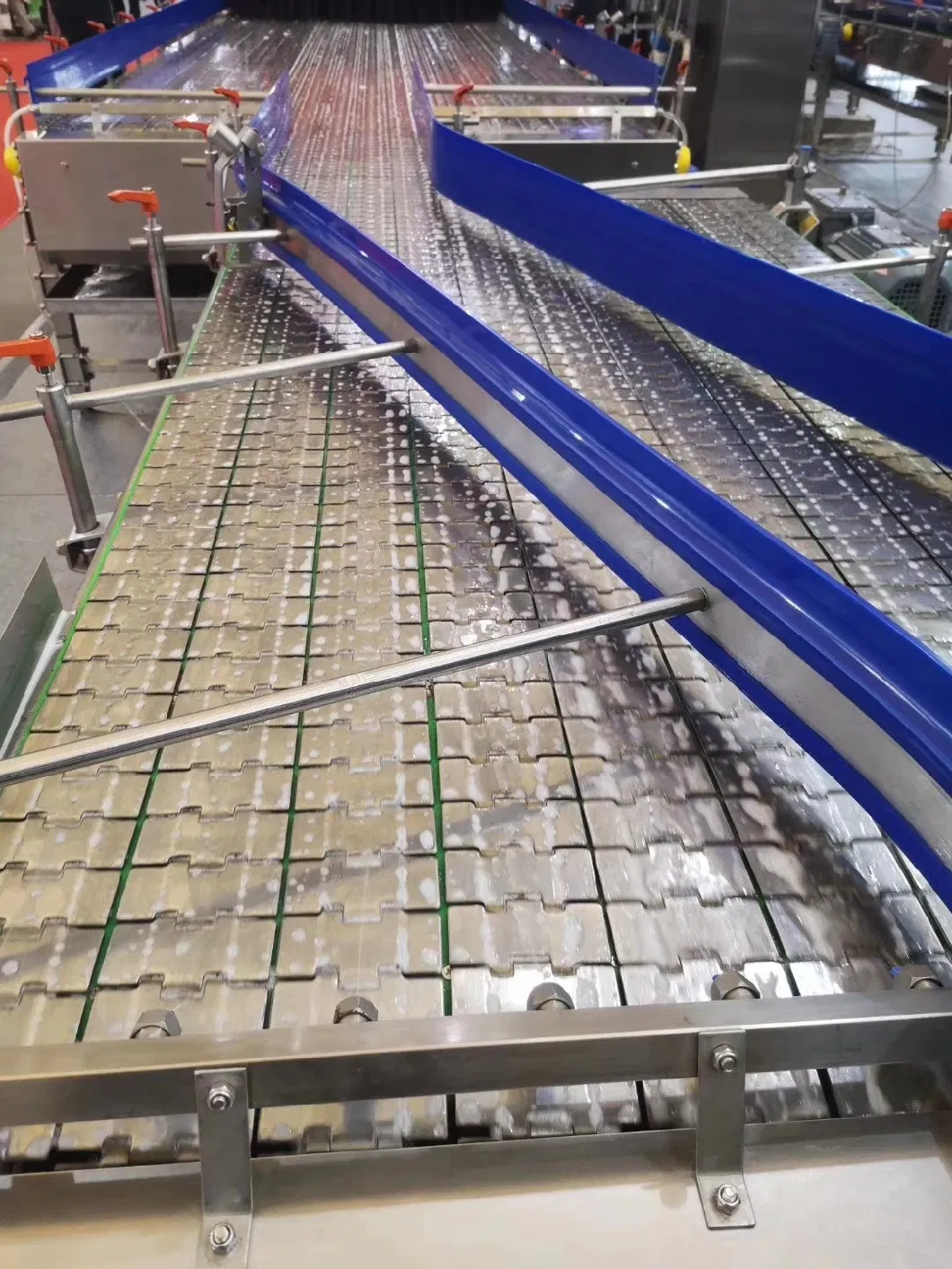Automatic Factory Price Food Grade Stainless Steel PU PVC Belt Ss Stainless Steel Chain Conveyor