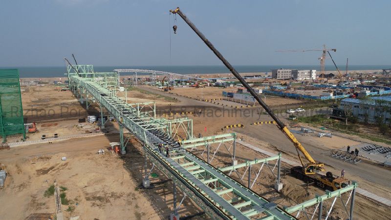 Carbon Steel Belt Conveyor System for Cement, Port, Power Plant Industries