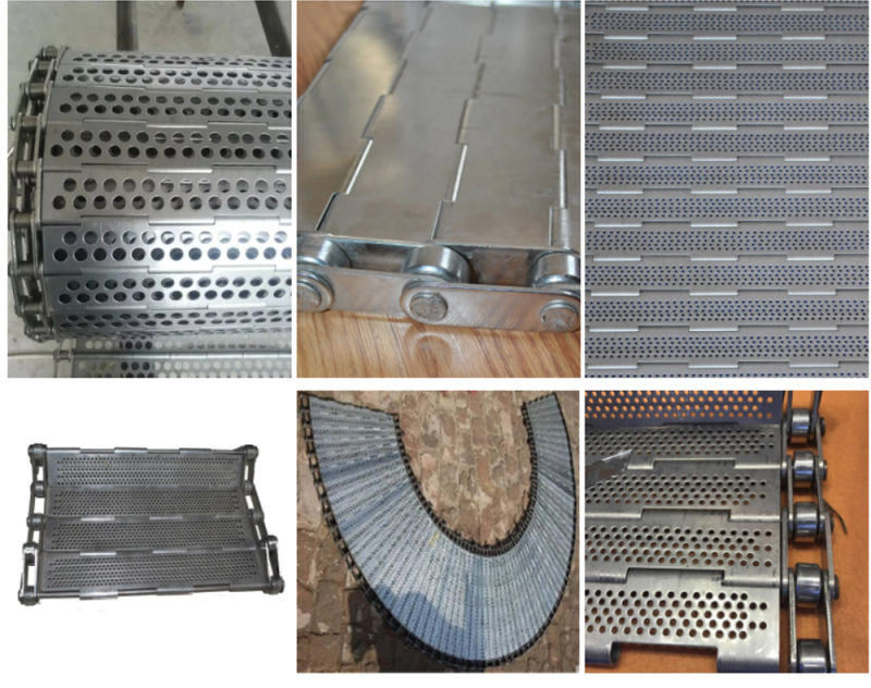 Chain-Plate Conveyor Belt for Filled Bottles