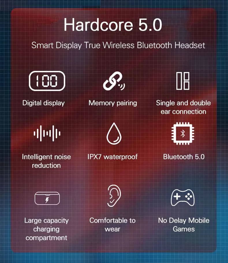Earbuds Headphone Earphones Sport Mobile Phone Waterproof Ipx 5 Gaming Bluetooth Headset