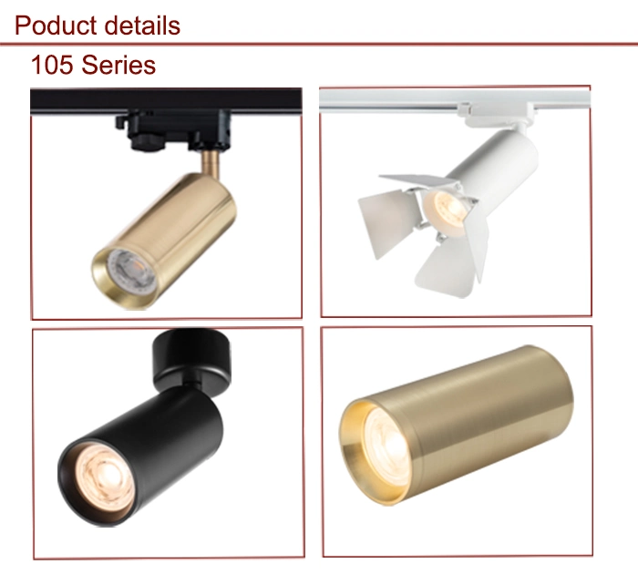 350 Degree Adjustable 2 Wire Adaptor Track Rail System Spotlight Surface LED Rail Lamp