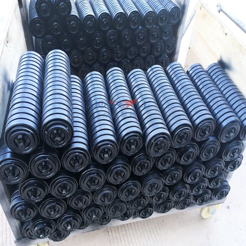 Custom-Made Excellent Rubber Impact Roller for Belt Conveyor