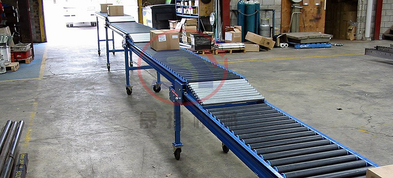 No Power Telescopic Retractable Roller Conveyor Mobile Type