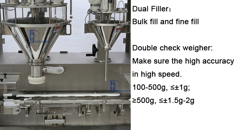 Dual Auger Filler Salt Powder Filling Machine