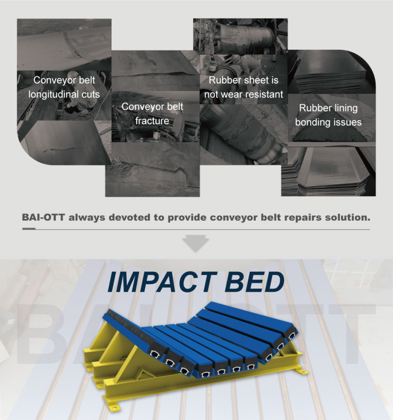 Custom Conveyor Belt Loading Area UHMWPE Impact Bed